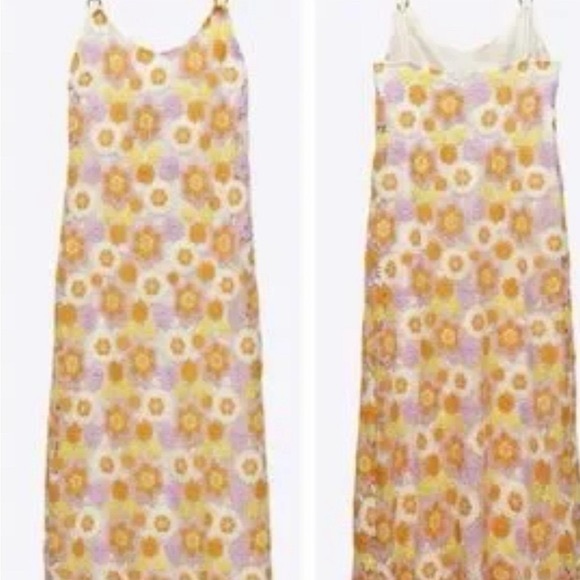 π΄πΊπ΄  ZARA crochet floral  dress size S π΄πΊπ΄ - Picture 5 of 9